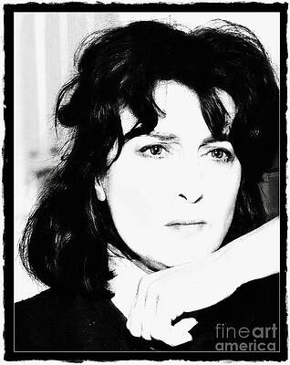 Vintage Drawing - Eyes Of Actress by Stefano Senise