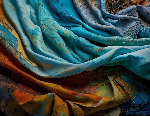 Wall Art - Digital Art - Fabric to Make a Map by Eris And AI