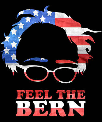 Wall Art - Digital Art - Feel the Bern Patriotic by Flippin Sweet Gear