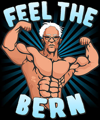 Wall Art - Digital Art - Feel the Bern Workout Bernie Sanders 2020 by Flippin Sweet Gear