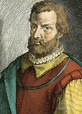 Wall Art - Drawing - Ferdinand Magellan, Portuguese Explorer by Science Source