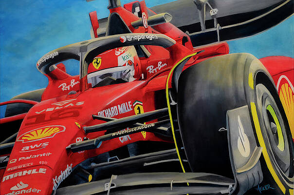 Fernando Alonso Ferrari F1 Poster by Aaron Acker - Fine Art America
