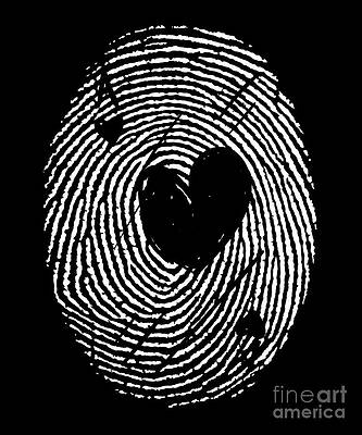 Wall Art - Digital Art - Fingerprint Ace Card Poker Player Casino Gambler Gift by Thomas Larch