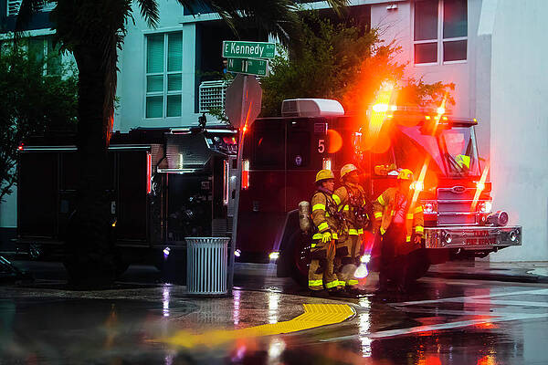 Firefighters in the Rain by Robert Wilder Jr Firefighters in the Rain by Robert Wilder Jr