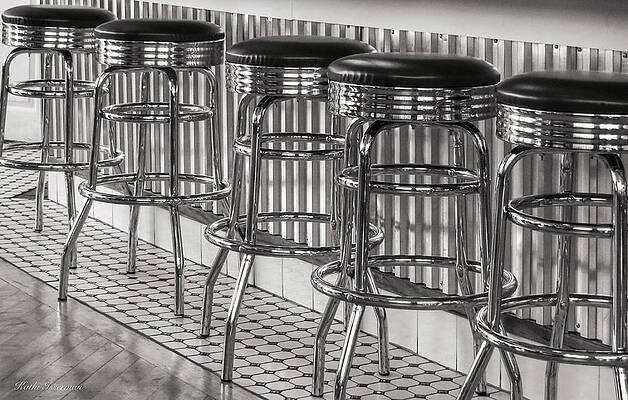 Wall Art - Photograph - Five Barstools and Counting by Kathi Isserman