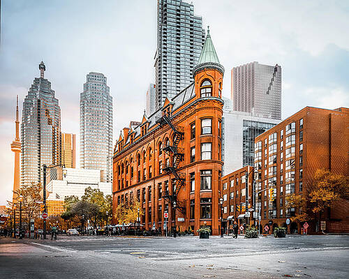 Flatiron Building Toronto - Urban Sunset by DEE POTTER Flatiron Building Toronto - Urban Sunset by DEE POTTER