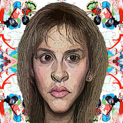 Wall Art - Digital Art - Fleetwood Mac parody portrait by Christina Fairhead Art and Merch