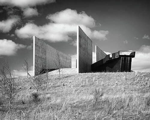 Wall Art featuring the photograph Flight 93 Visitor Center From Below by Steven Nelson