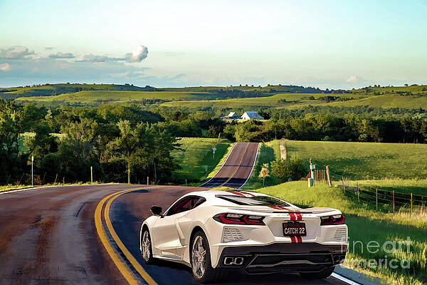 Wall Art - Photograph - Flint Hills Highway SIM by Kevin Anderson