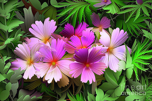 Wall Art - Digital Art - Floral Abstract 9 by William Gunn