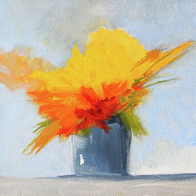 Abstract Flower Arrangement Paintings Fine Art America