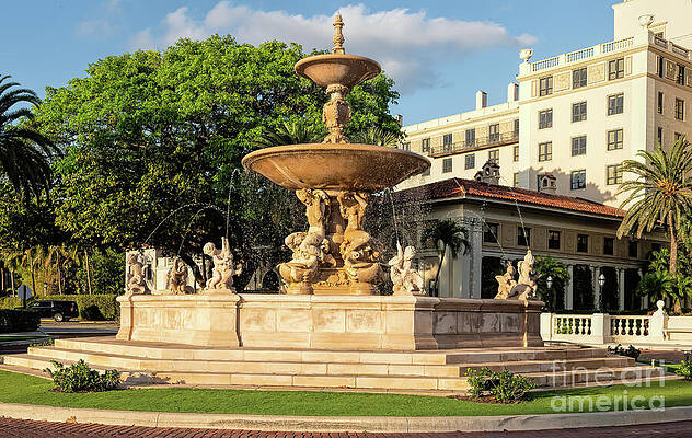 Wall Art - Photograph - Florentine Fountain at The Breakers Palm Beach Palm Beach by David Oppenheimer