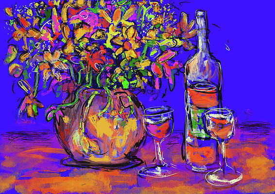 Flowers and wine by Jeremy Holton Flowers and wine by Jeremy Holton