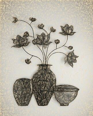 Flowers In A Vase Still Life by Carolyn Marshall Flowers In A Vase Still Life by Carolyn Marshall