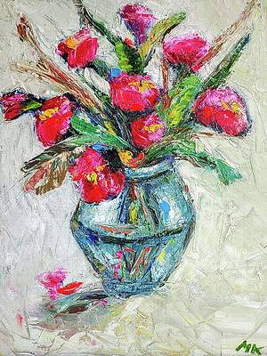 Flowers on Vase II by Miki Rodgers