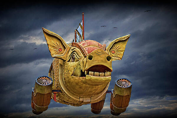 Flying Steam Punk Pig by Randall Nyhof Flying Steam Punk Pig by Randall Nyhof