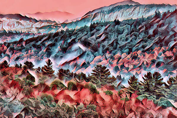 Foggy Hills Abstract by Joann Long Foggy Hills Abstract by Joann Long