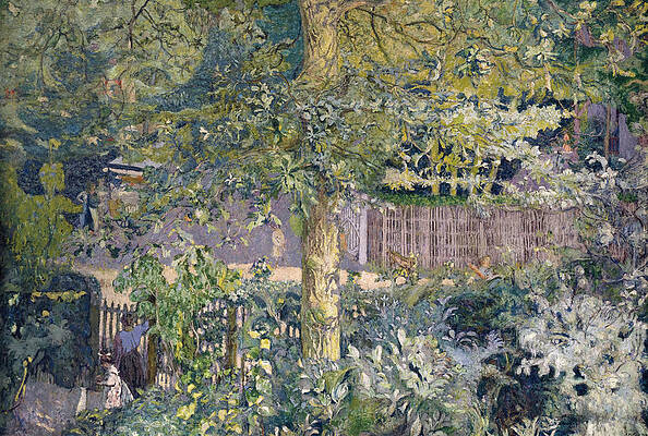 Wall Art - Painting - Foliage, Oak Tree and Fruit Seller by Edouard Vuillard