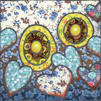 Folk Art Garden Flowers 3 by Amy E Fraser Folk Art Garden Flowers 3 by Amy E Fraser