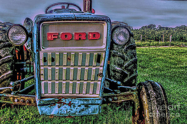 Wall Art - Photograph - Ford Tractor Grill by Sandy Moulder