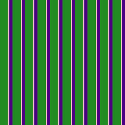 [ Thumbnail: Forest Green, Pink, and Indigo Colored Lined/Striped Pattern Poster ]
