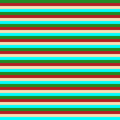[ Thumbnail: Forest Green, Red, Tan, and Cyan Colored Lined Pattern Wood Print ]