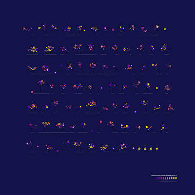 Forest of the digits of Pi Scorched Colored Branches by Martin Krzywinski Forest of the digits of Pi Scorched Colored Branches by Martin Krzywinski