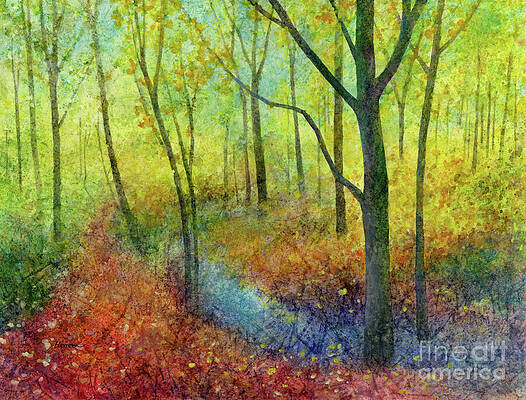 Wall Art - Painting - Forest Stream by Hailey E Herrera