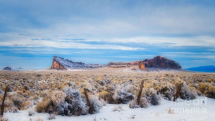 Fort Rock in White by Stan Townsend Fort Rock in White by Stan Townsend