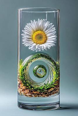 Wall Art - Digital Art - Fractured Daisy by Mia Thompson