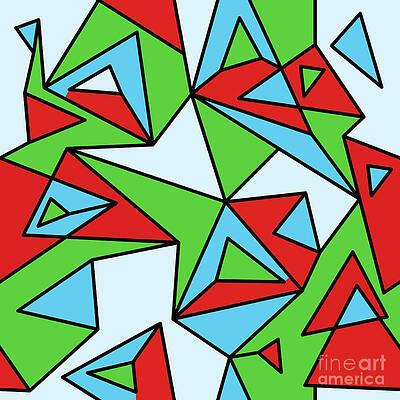 Fragment of geometric cubism, Abstract seamless pattern 2.2. by Mystica Link