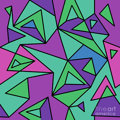 Fragment of geometric cubism, Abstract seamless pattern 3.3. by Mystica Link