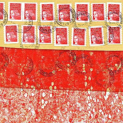 French Marianne Mail Art by Carol Leigh French Marianne Mail Art by Carol Leigh