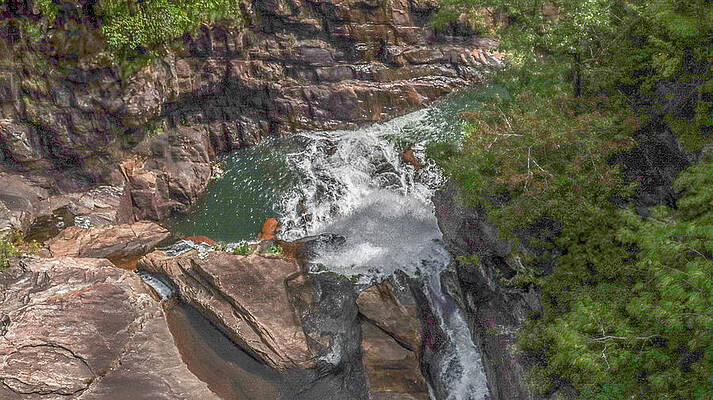 Wall Art - Photograph - From A Suspension Bridge by Ed Williams