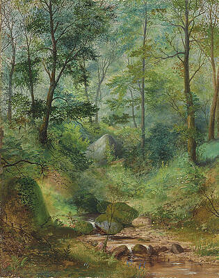 From Nature, near Adel Print by John Atkinson Grimshaw