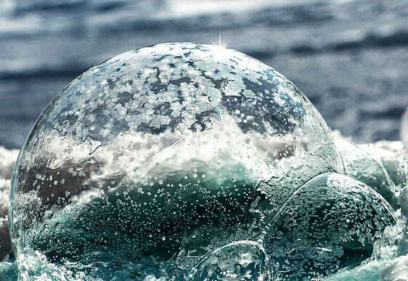 Frozen Soap Bubbles in Winter by Sandra J's Frozen Soap Bubbles in Winter by Sandra J's