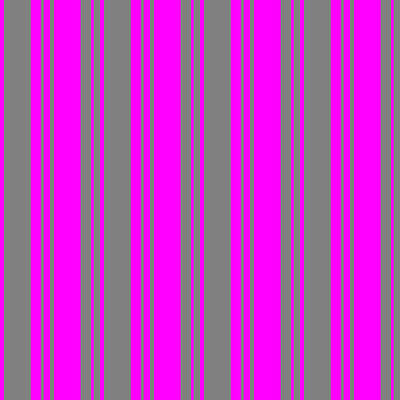[ Thumbnail: Fuchsia and Gray Colored Stripes/Lines Pattern Poster ]