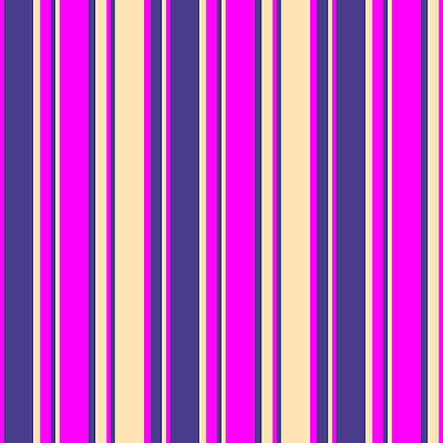 [ Thumbnail: Fuchsia, Dark Slate Blue, and Beige Colored Lined/Striped Pattern Throw Pillow ]