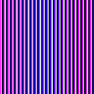 [ Thumbnail: Fuchsia, Light Cyan, Black, and Blue Colored Stripes/Lines Pattern Art Print ]