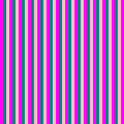 [ Thumbnail: Fuchsia, Teal, and Pink Colored Lined/Striped Pattern Art Print ]