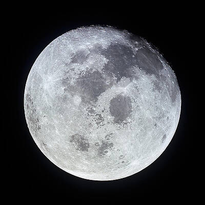 Wall Art - Digital Art - Full Moon View from Space by Stoneworks Imagery
