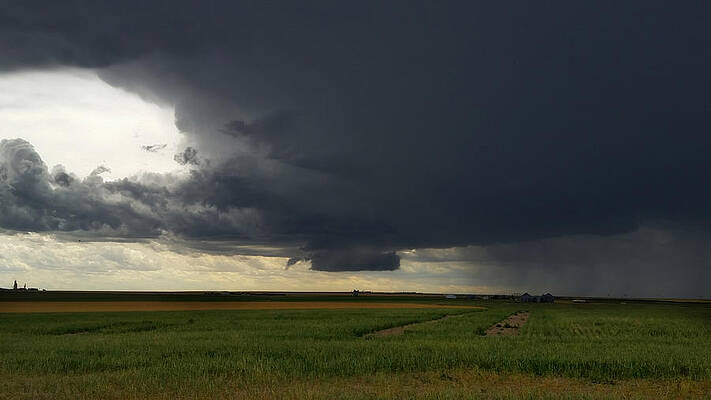 Funnel Cloud And Wall Cloud Near Cheyenne Wells, Colorado. by Ally White Funnel Cloud And Wall Cloud Near Cheyenne Wells, Colorado. by Ally White