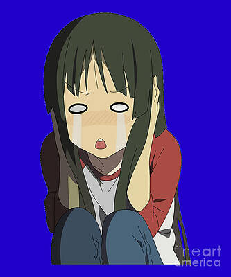 Azusa Nakano Anime Chibi Female Crying, Anime, cg Artwork, face png
