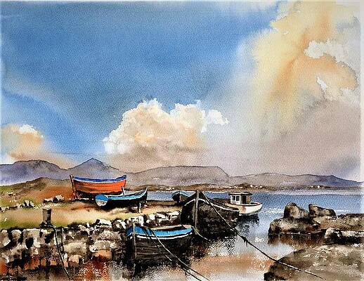 Galway,Gorumna Pier, by Val Byrne Galway,Gorumna Pier, by Val Byrne