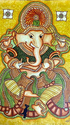 Ganesha Mural Paintings Fine Art America