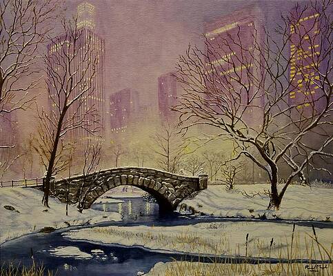 Central Park Bridge Paintings Page 4 Of 4 Fine Art America