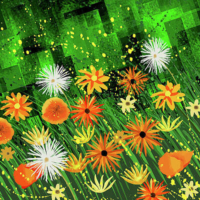 Wall Art - Mixed Media - Garden of Weeds by Andrew Hitchen