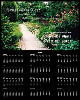 Garden Walk 2022 Scripture Calendar Single Page by Michael McBrayer Garden Walk 2022 Scripture Calendar Single Page by Michael McBrayer
