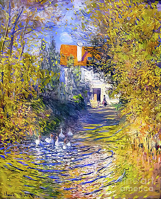 Geese in the Creek by Claude Monet 1874 by Claude Monet Geese in the Creek by Claude Monet 1874 by Claude Monet