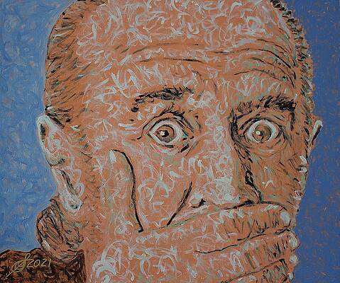 George Carlin original painting by Sol Luckman George Carlin original painting by Sol Luckman